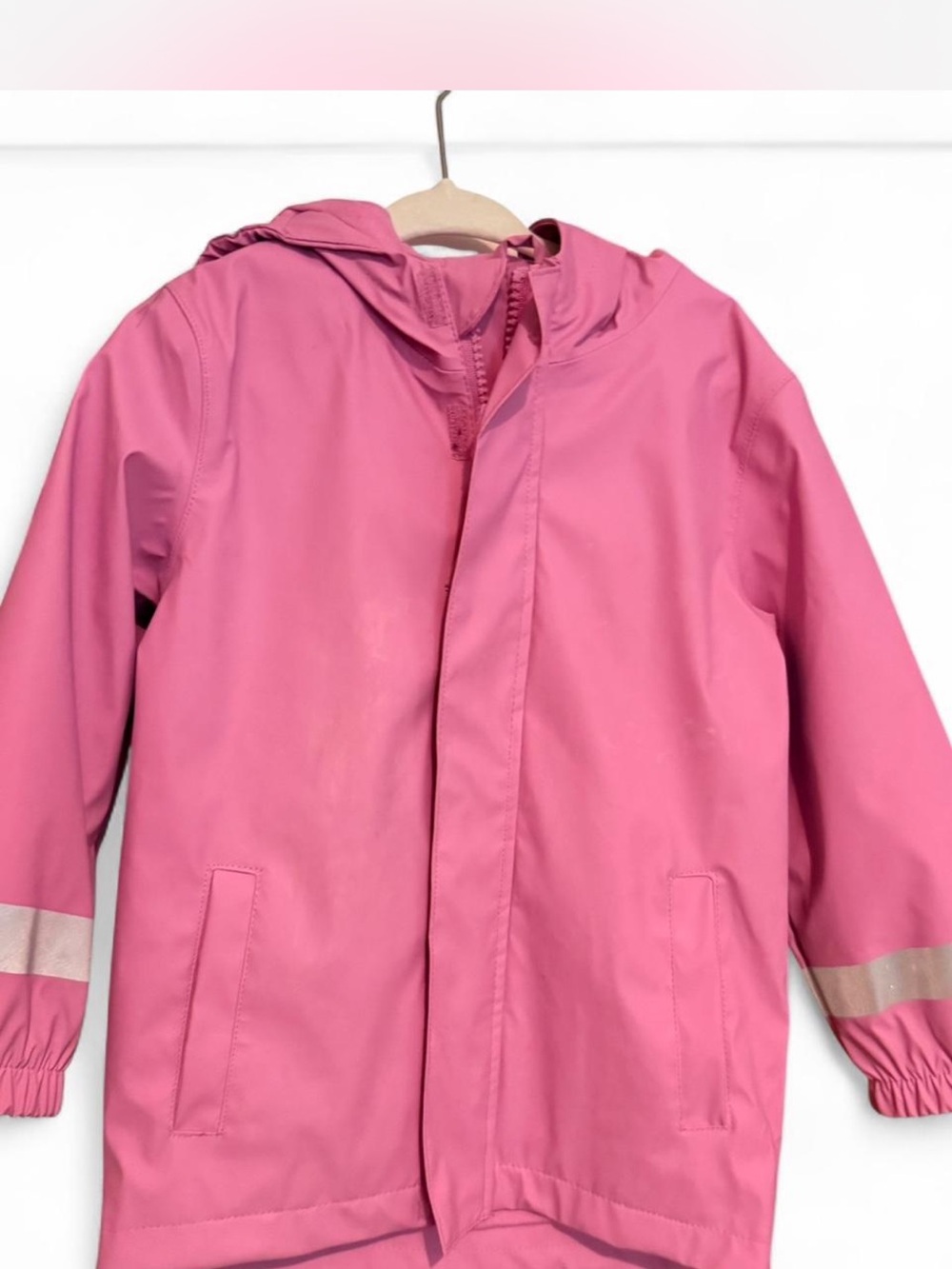 Cat & Jack Pink Hooded Raincoat VGUC